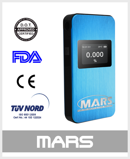 Alcohol tester breathalyzer mars